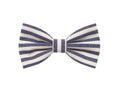 Nœud papillon homme à rayures bleues et blanches, cadeau pour garçons d'honneur, bleu marine, style marin, mariage été 2025
