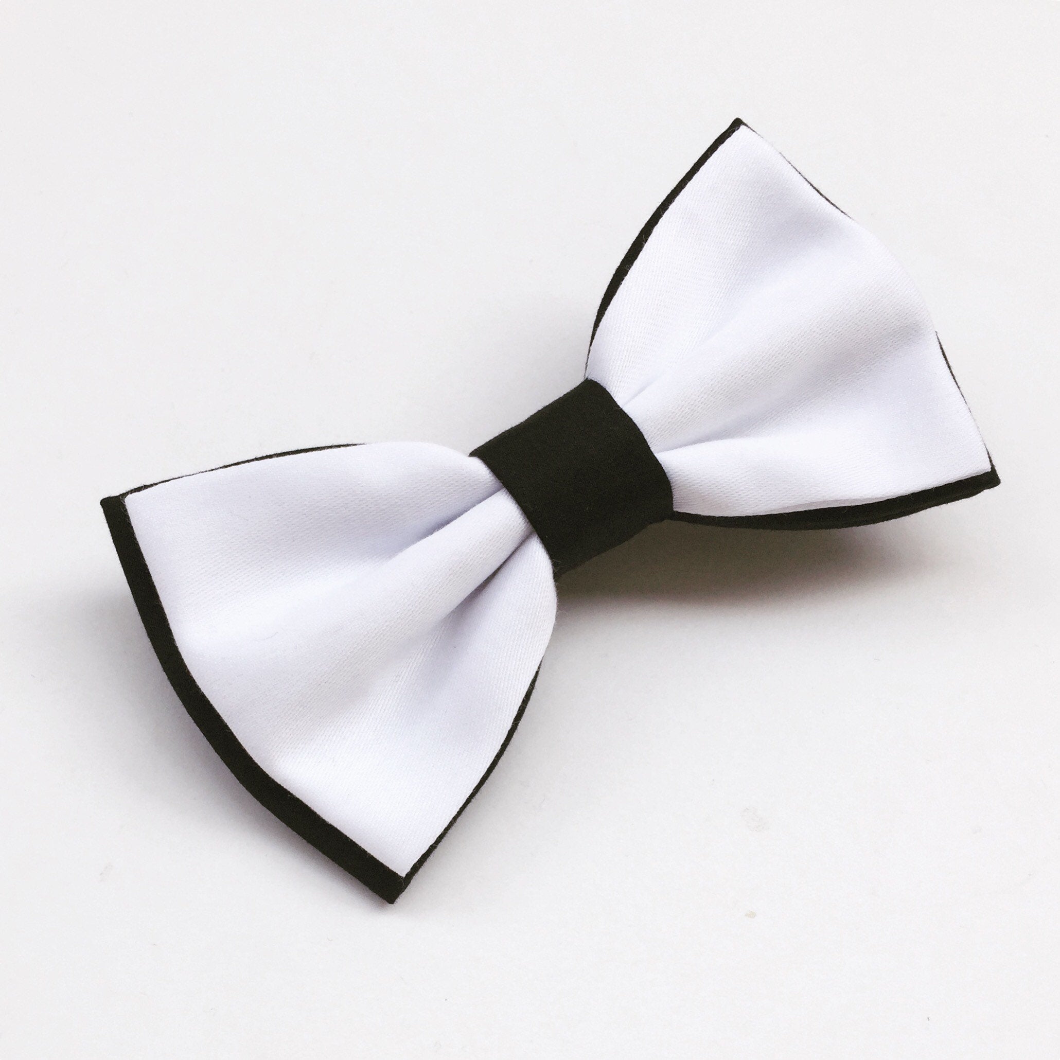 Farfallino per uomo bianco e nero elegante, papillon cerimonia, regalo per uomo, papillon per sposo, cravatta bianco e nero, testimoni sposo
