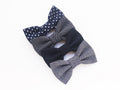 Noeud papillon bleu nuit pour bébé, bleu à pois, bleu denim, idée cadeau pour bébé, garçon, noeud papillon page boy, accessoires nouveau-né, vêtements bébé