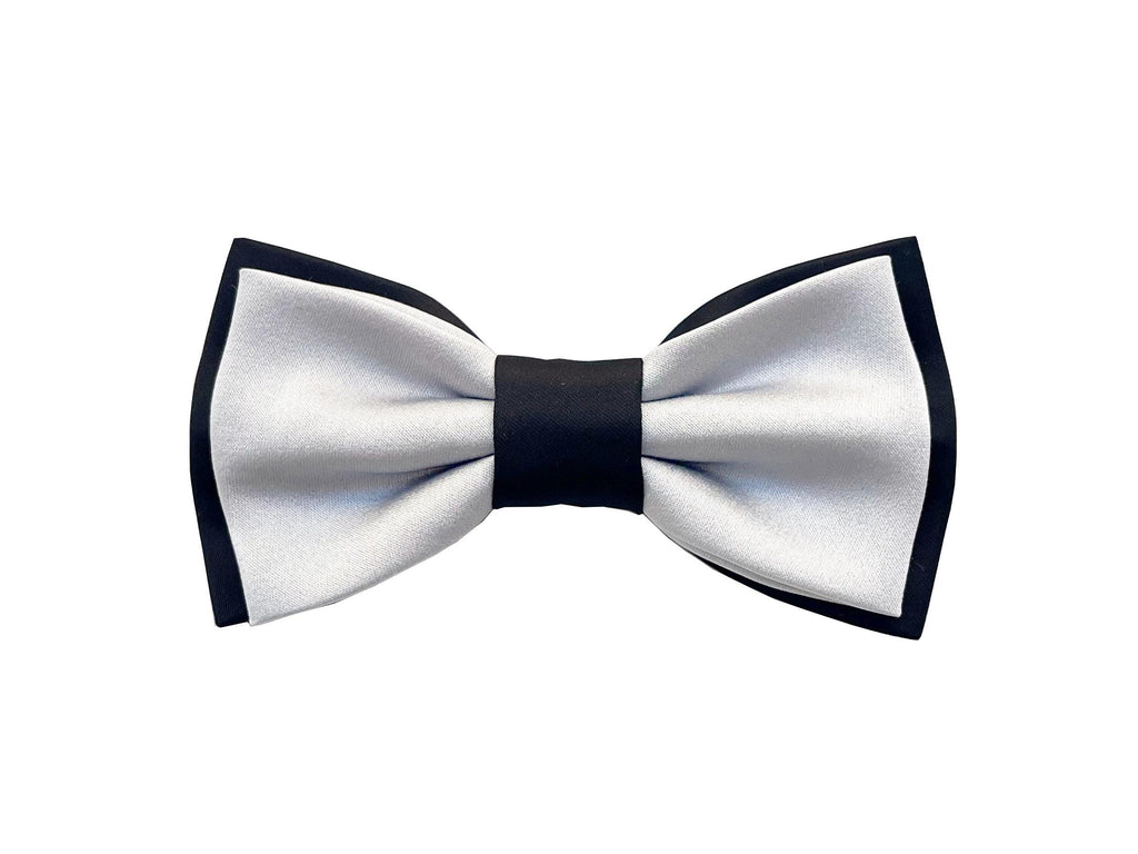 Papillon grigio e nero,papillon bicolore,farfallino per uomo,accessori matrimonio,papillon elegante per lo sposo 2025,cravatta per cerimonia