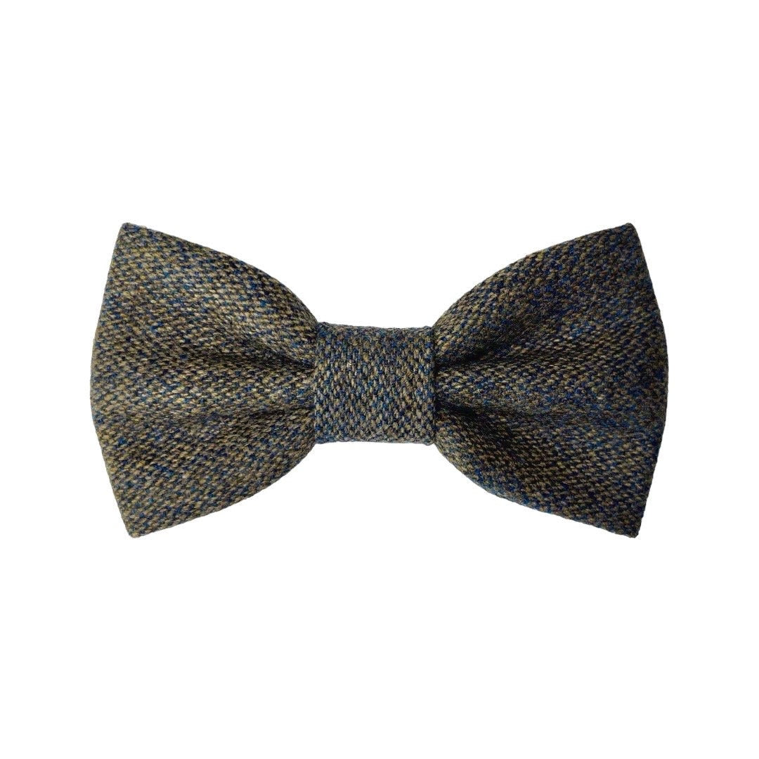 Papillon per uomo blu in lana e velluto a coste, papillon invernale, matrimonio inverno 2024, sposo vintage, idea regalo per uomo, sposo