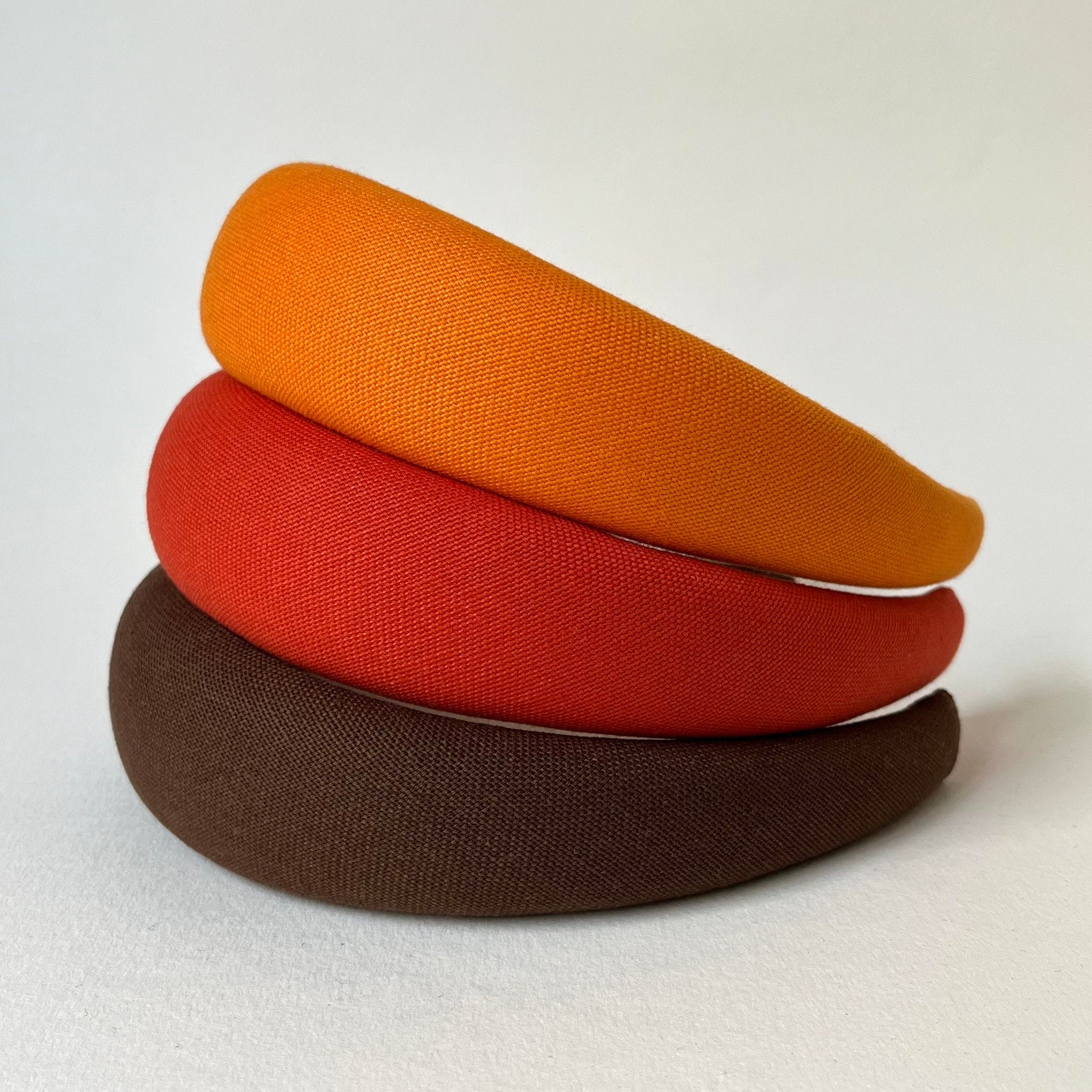 Cerchietto in cotone per donna e ragazza, arancio, ruggine, marrone, cerchietto bombato,cerchietto per capelli,idea regalo per mamma,ragazza