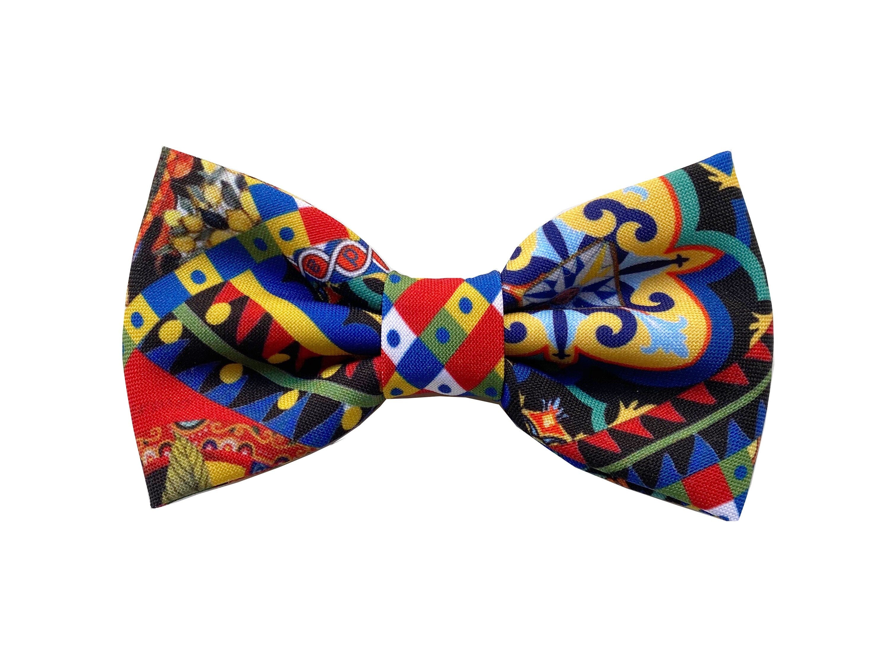 Papillon in stile siciliano,pattern Sicilia folk nero,carretto siciliano,matrimonio stile siciliano,regalo uomo accessori Sicilia sposi 2025