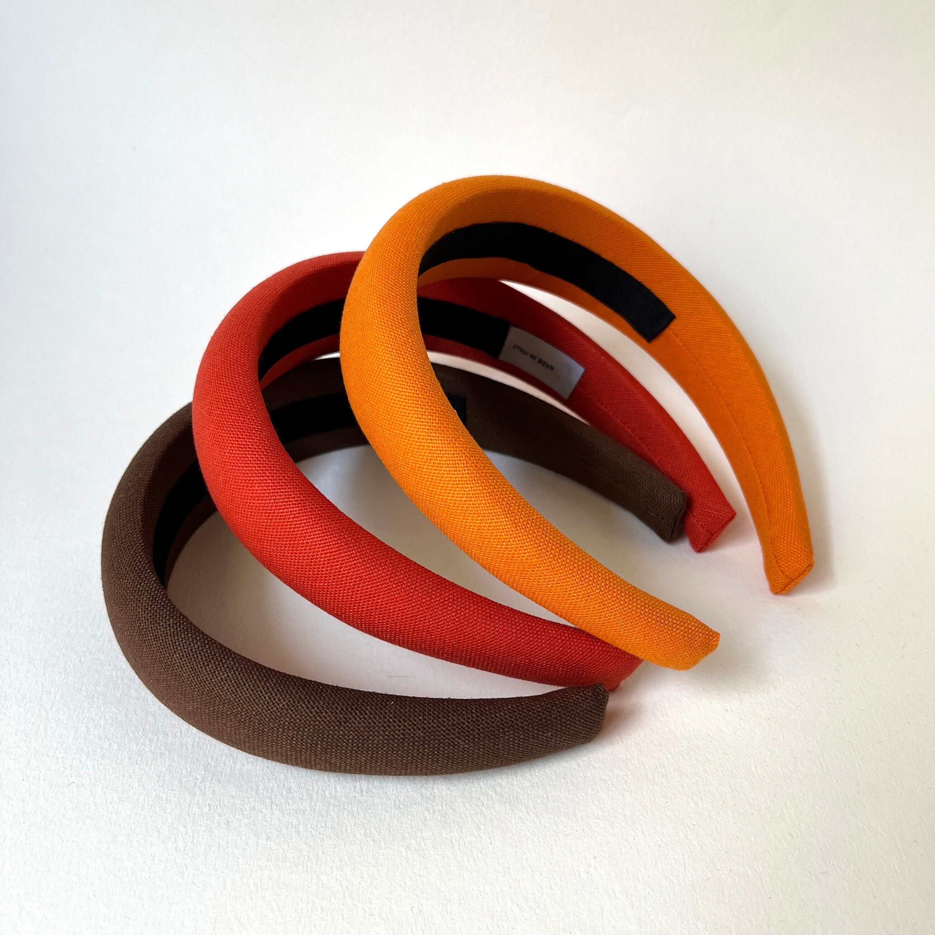 Cerchietto in cotone per donna e ragazza, arancio, ruggine, marrone, cerchietto bombato,cerchietto per capelli,idea regalo per mamma,ragazza