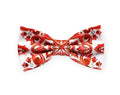 Papillon maiolica rosso bianco per man, papillon rosso stampa floreale, matrimonio, rosso corallo, testimoni, tessuto a fiori, stile siciliano