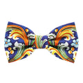 Papillon per uomo, maiolica Caltagirone, pattern floreale