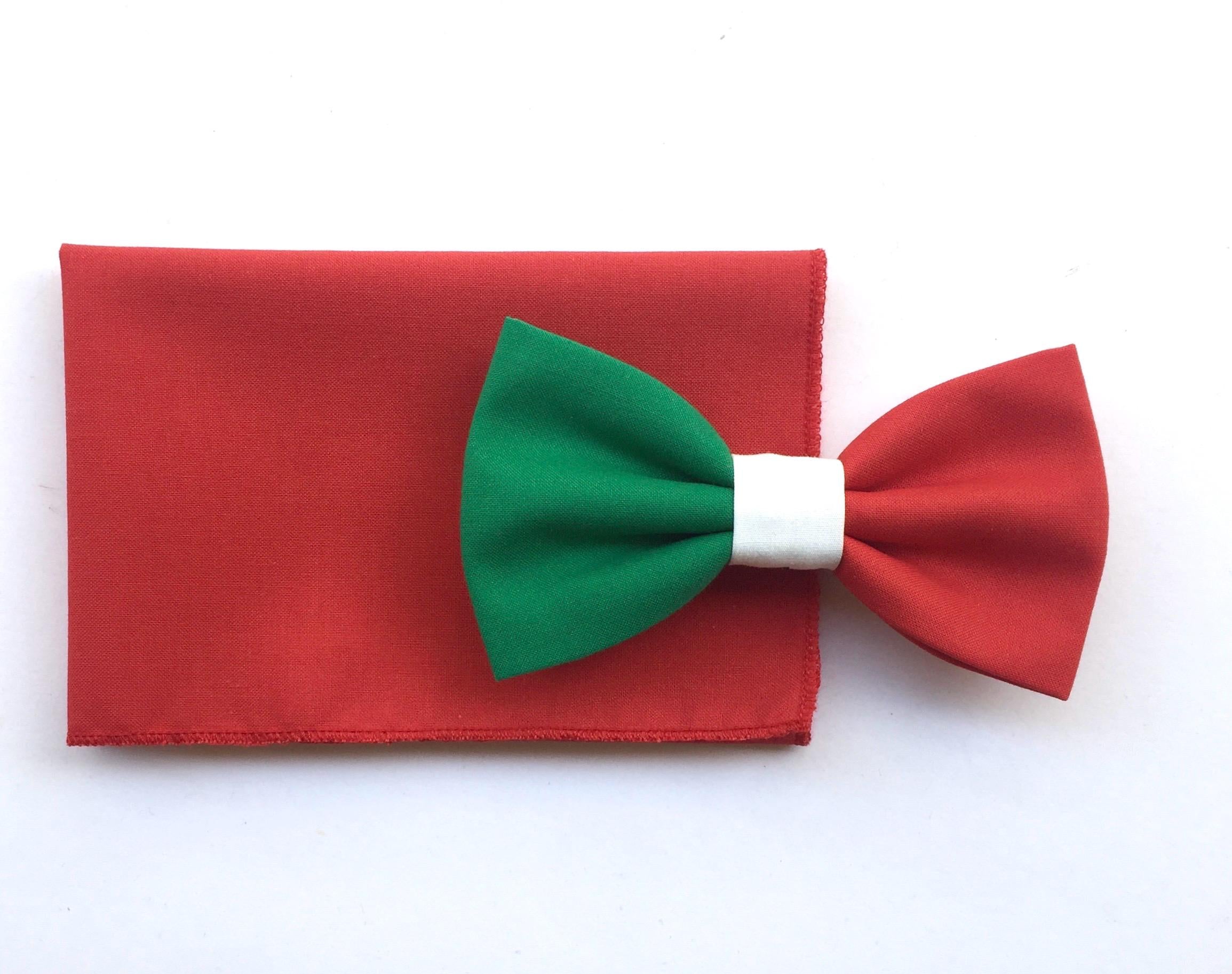 Papillon per uomo verde, bianco e rosso, Farfallino bandiera italiana,idea regalo per ragazzo,bandiera tricolore italiana,nazionale italiana