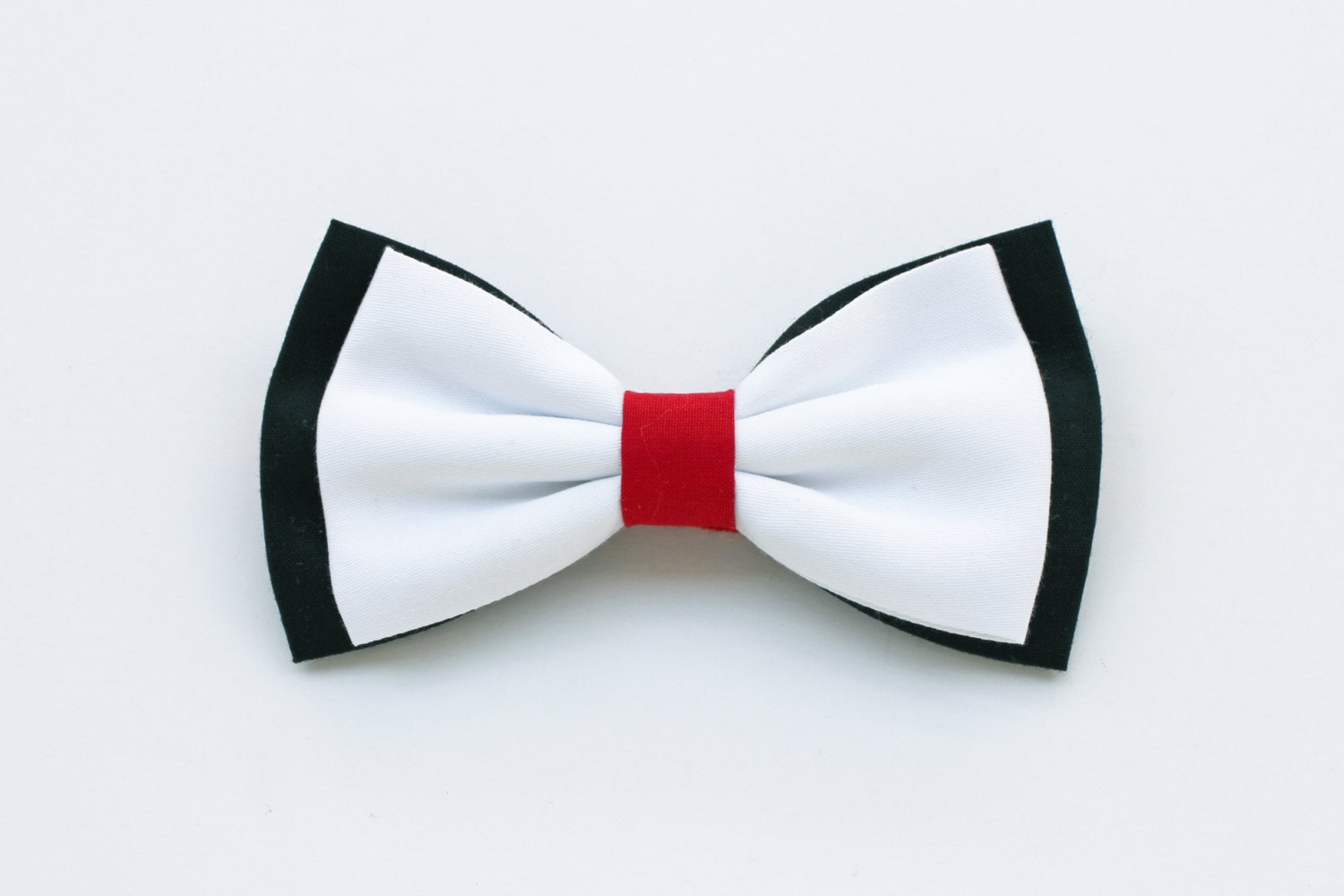 Farfallino per uomo bianco, nero e rosso,papillon elegante per cerimonia, papillon per sposo,cravatta bianco e nero,testimoni sposo,smoking