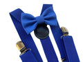 Bretelles et nœud papillon bleu cobalt pour enfant, nœud papillon bleu clair pour enfant lors de cérémonies, bretelles bleues pour garçons d'honneur de mariage, bretelles pour enfant