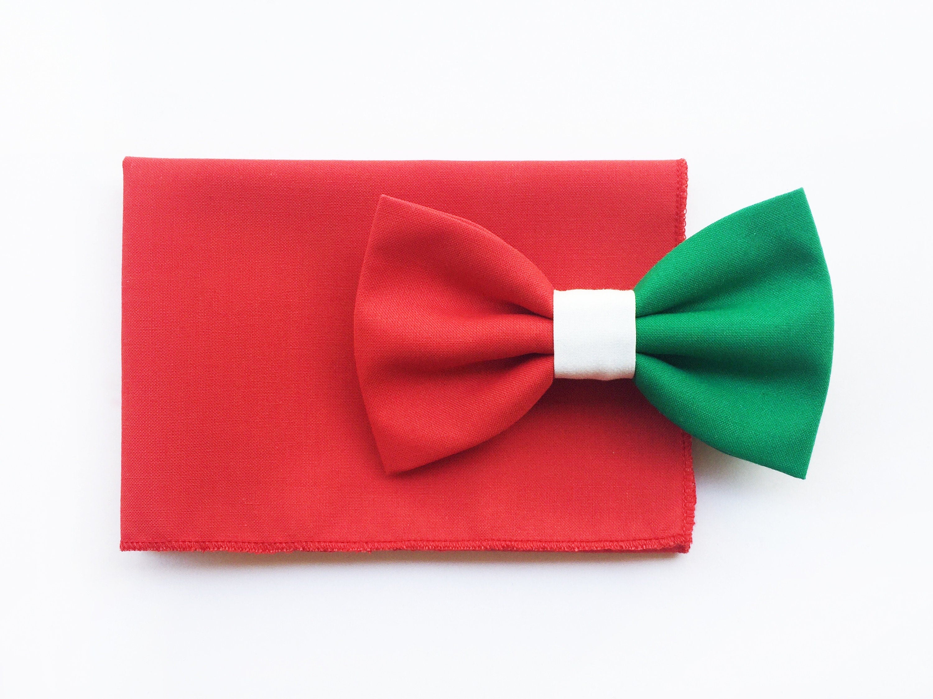 Papillon e pochette verde,bianco e rosso,Farfallino bandiera italiana,idea regalo per ragazzo,bandiera tricolore italiana,nazionale italiana