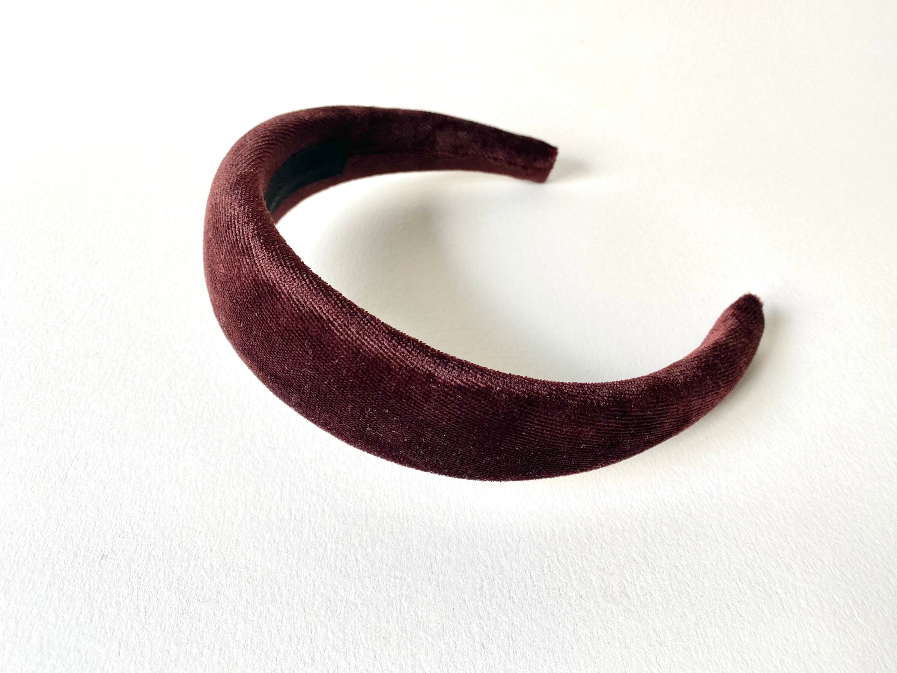 Cerchietto imbottito in velluto per donna. Cerchietto per capelli modello bombato, cerchietto elegante in ciniglia vari colori, idea regalo