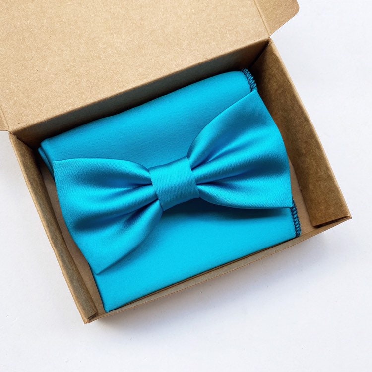 Papillon per uomo color turchese ottanio, farfallino per lo sposo,regalo per lui,testimoni sposo,papillon blu per cerimonia elegante sposo