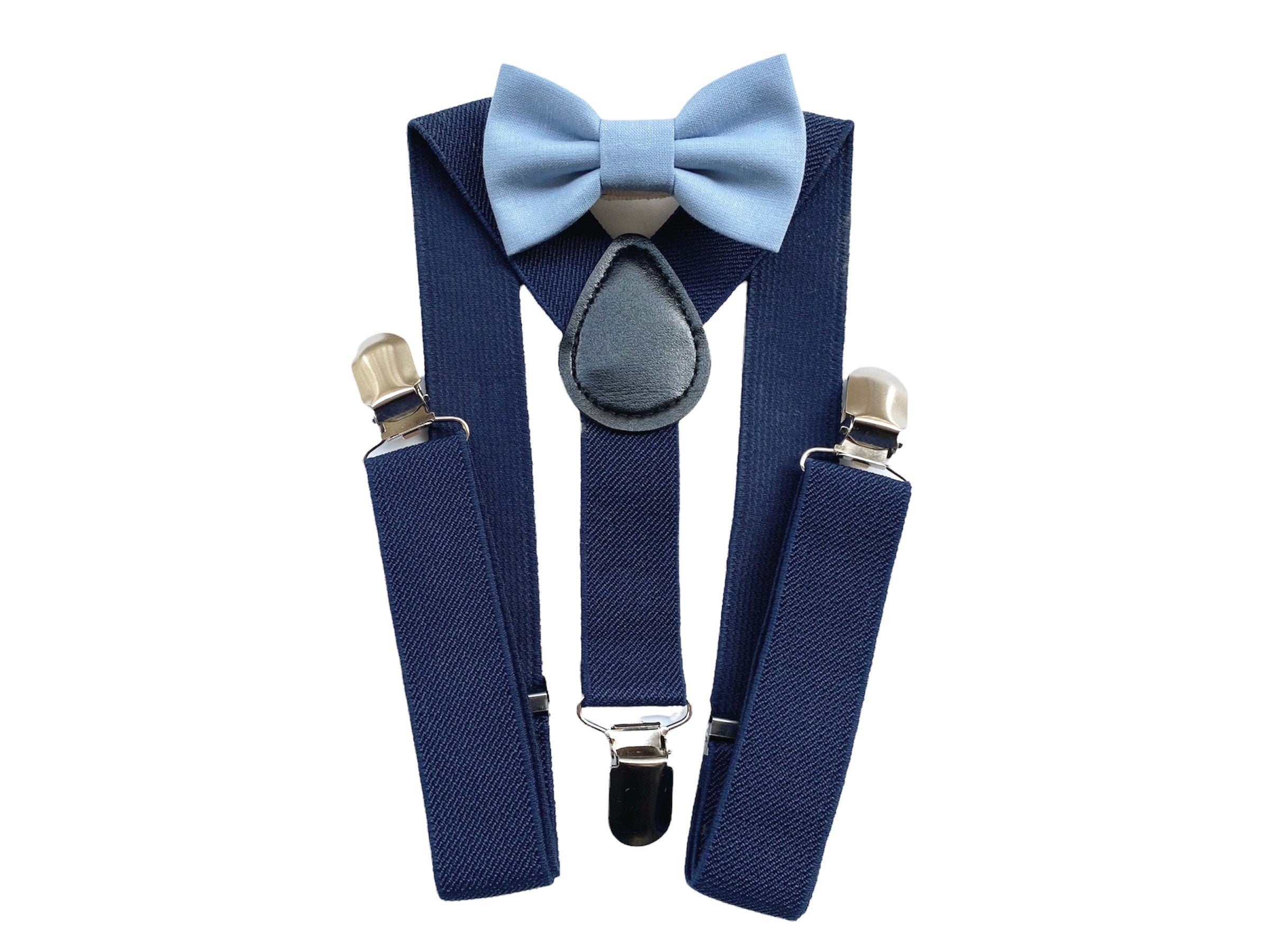 Papillon e bretelle per bambino azzurro carta da zucchero e blu. Papillon per bambino paggetto,bretelle per paggetto nozze,corredo battesimo