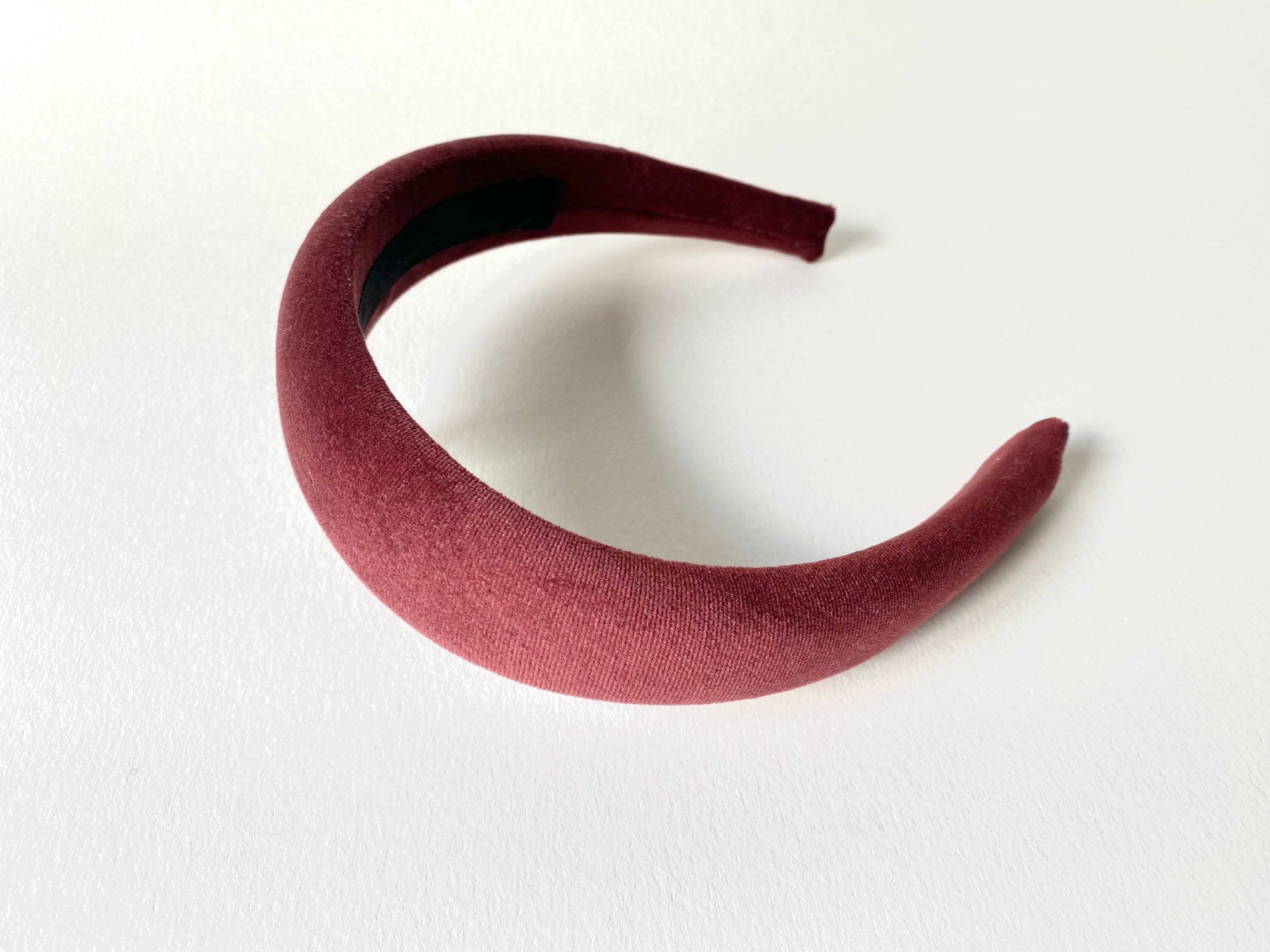 Cerchietto imbottito in velluto per donna. Cerchietto per capelli modello bombato, cerchietto elegante in ciniglia vari colori, idea regalo