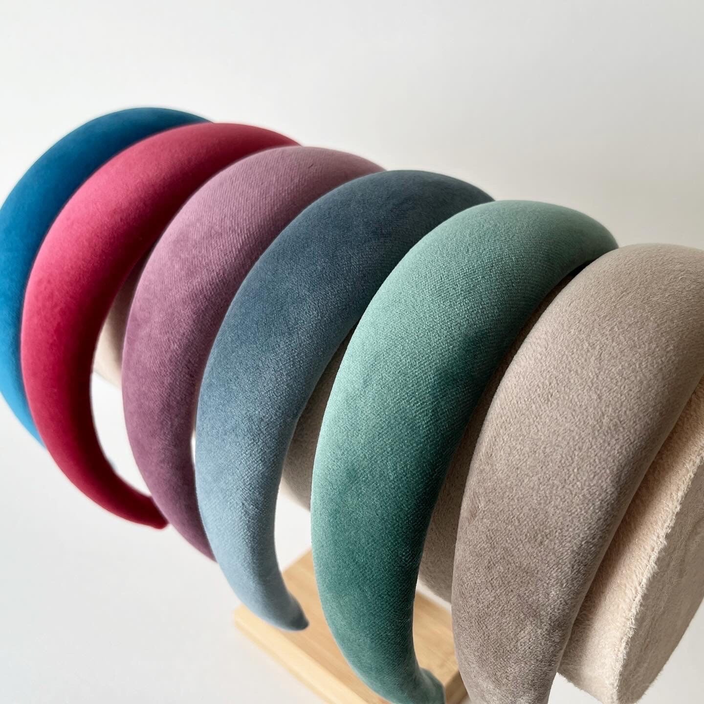 Cerchietto imbottito per donna e ragazza, cerchietto in velluto. Cerchietto per capelli modello bombato, idea regalo femminile, per donna