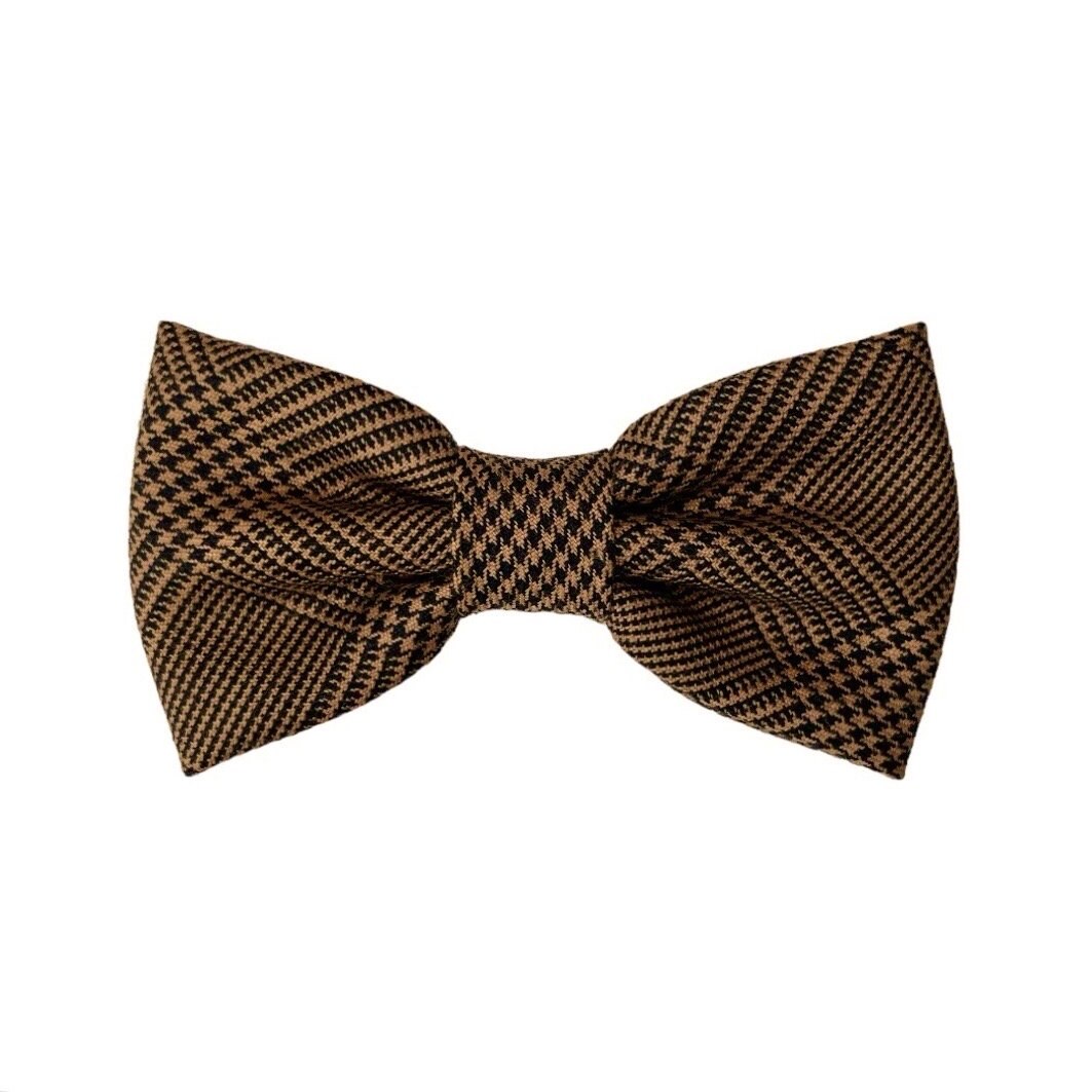 Papillon in lana principe di galles e velluto a coste, papillon invernale, matrimonio inverno 2024, sposo vintage, idea regalo per uomo