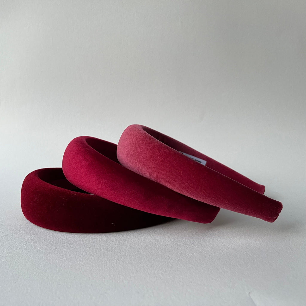 Cerchietto in velluto per donna e ragazza rosso, Cerchietto per capelli,modello bombato,cerchietto per capelli,idea regalo per mamma,ragazza