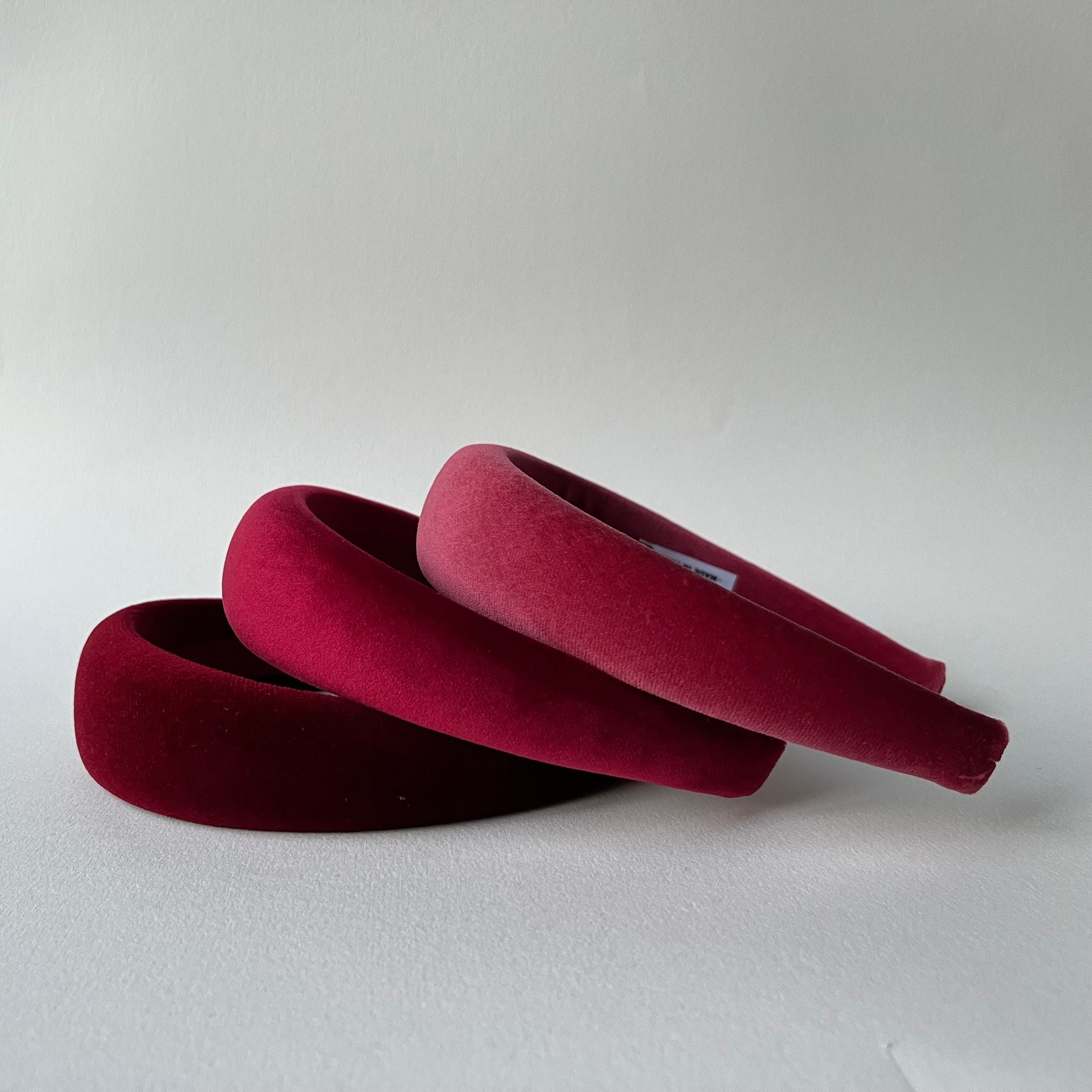 Cerchietto in velluto per donna e ragazza rosso, Cerchietto per capelli,modello bombato,cerchietto per capelli,idea regalo per mamma,ragazza