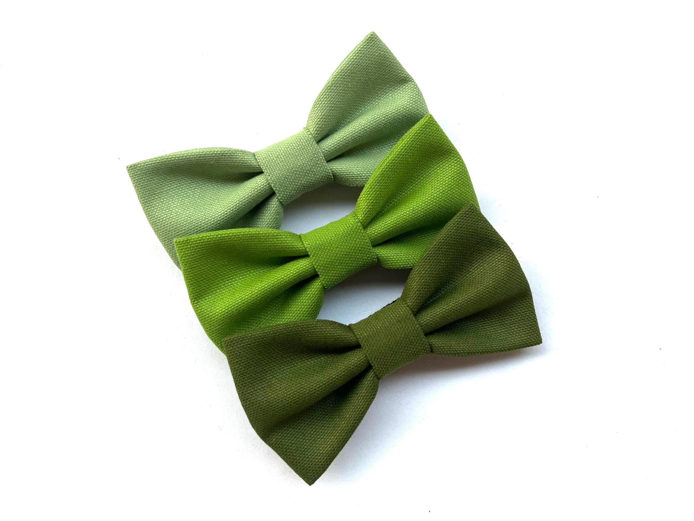 Papillon uomo in cotone verde salvia, verde prato e verde oliva. Idea regalo per uomo, matrimonio a tema verde, matrimonio estate e autunno