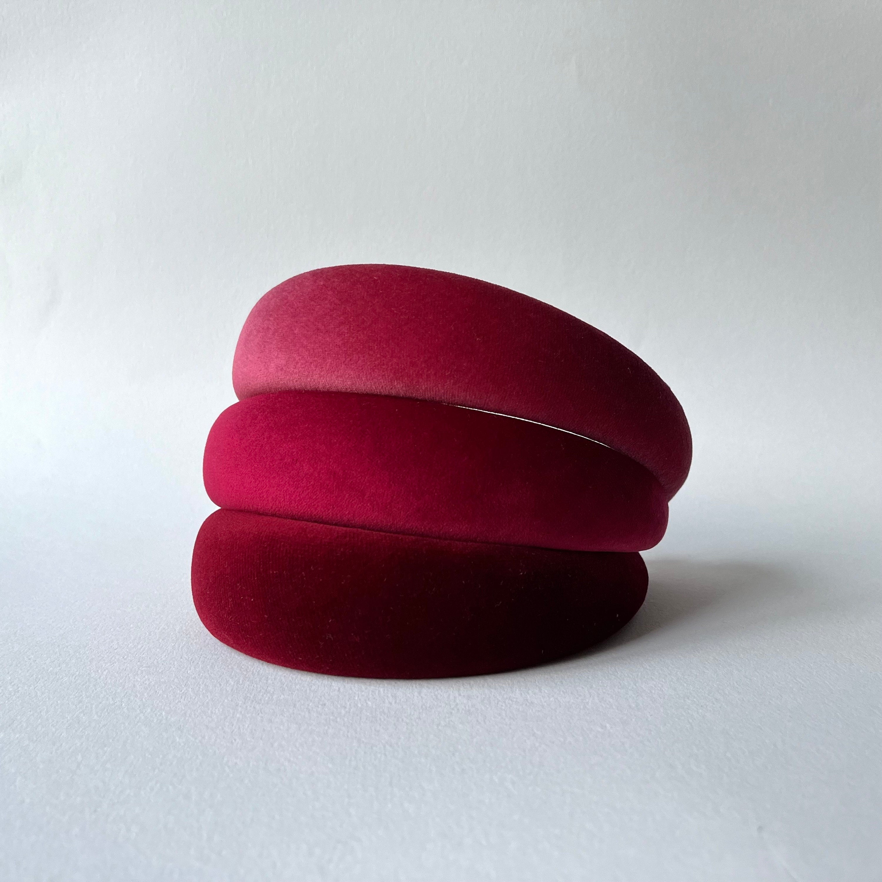 Cerchietto in velluto per donna e ragazza rosso, Cerchietto per capelli,modello bombato,cerchietto per capelli,idea regalo per mamma,ragazza