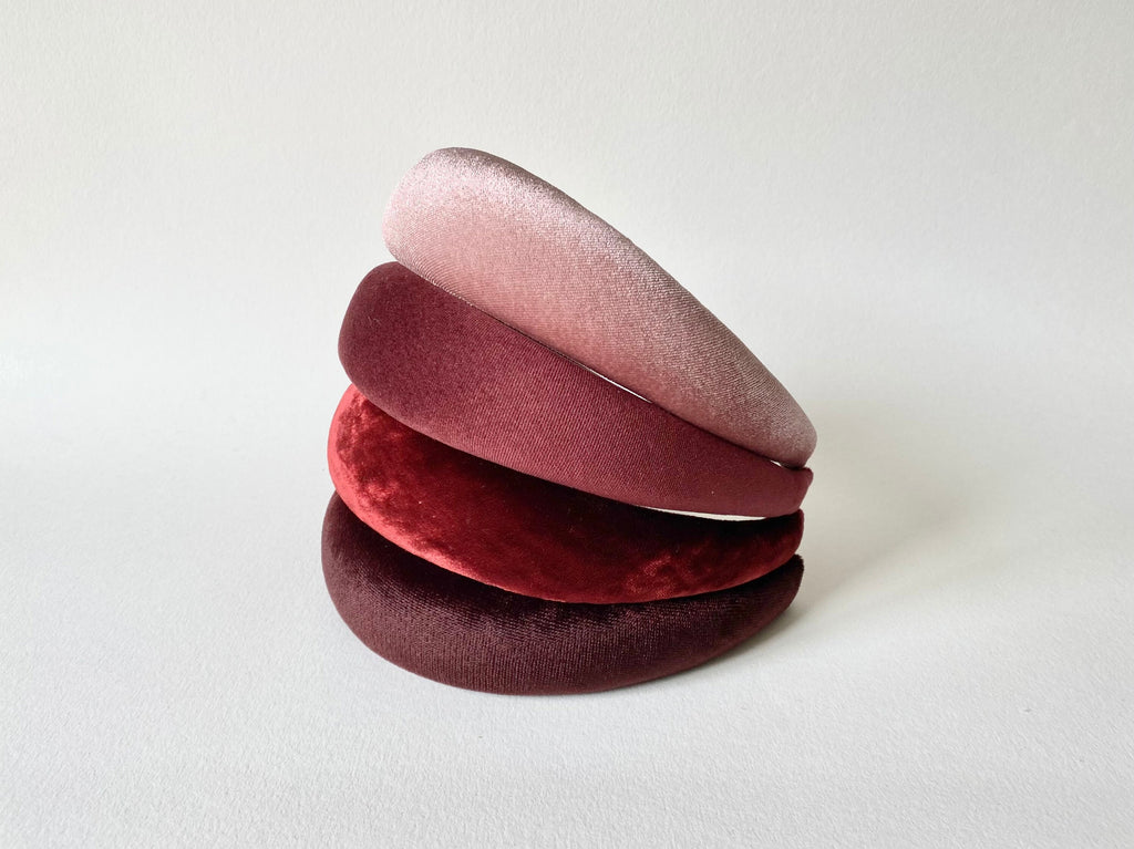 Cerchietto imbottito in velluto per donna. Cerchietto per capelli modello bombato, cerchietto elegante in ciniglia vari colori, idea regalo