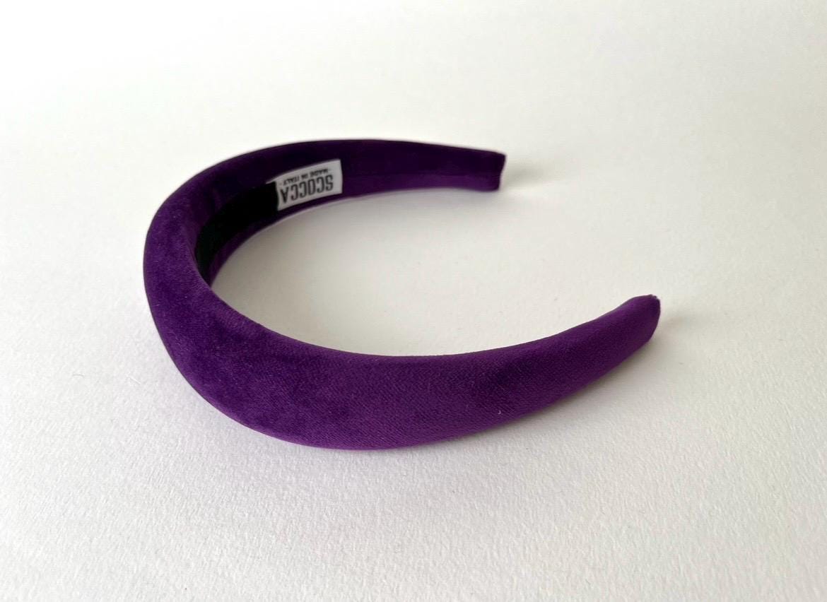 Cerchietto in velluto per donna e ragazza, Cerchietto per capelli, modello bombato,velluto nero, blu, viola, idea regalo per mamma e ragazza