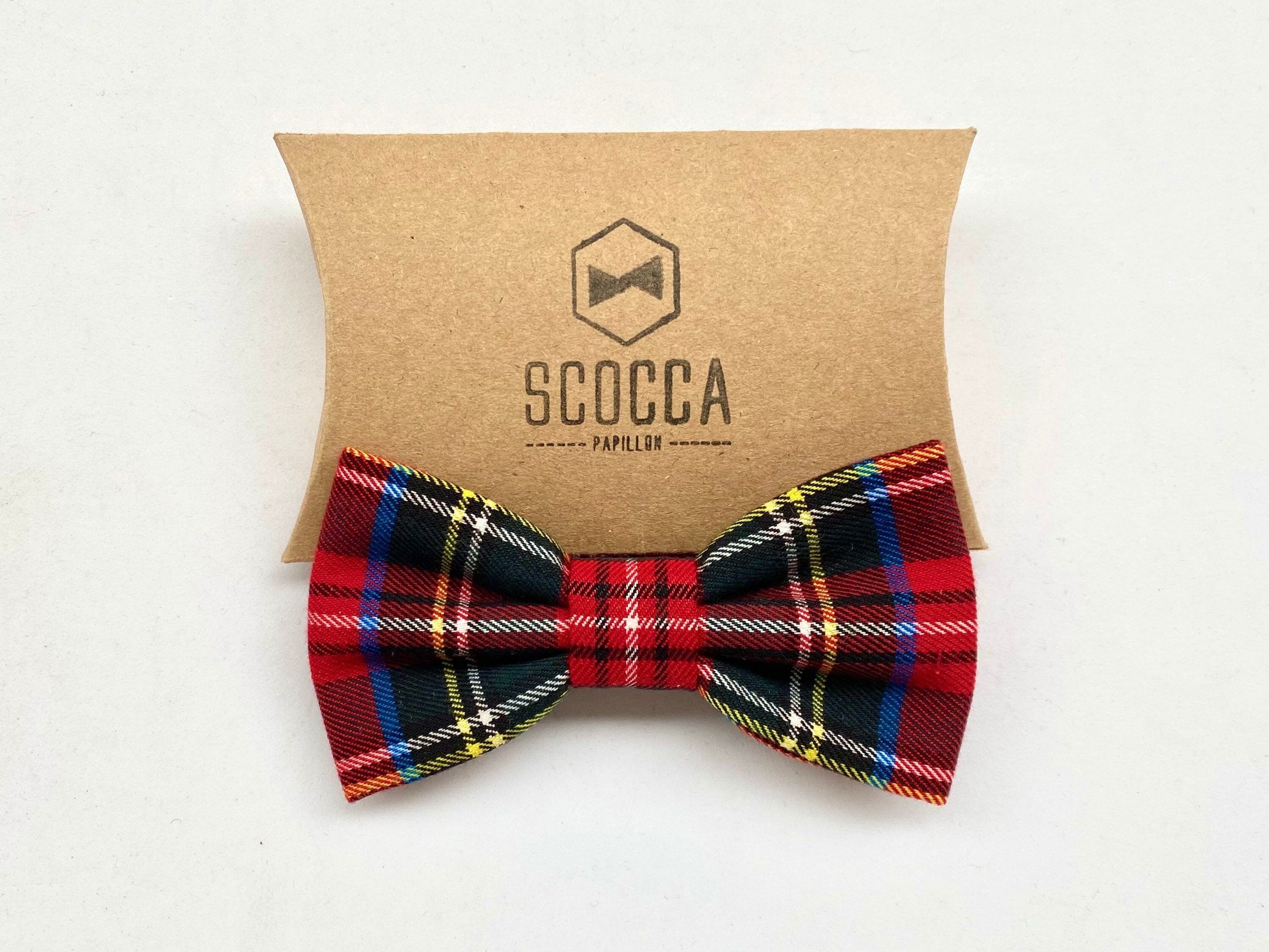 Papillon per uomo in tartan rosso, papillon scozzese, idea regalo per uomo, accessori maschili, regali per uomo, regalo per lui, per papà