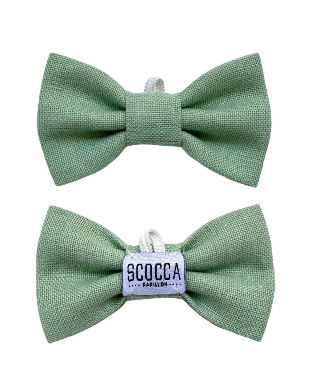Papillon salvia per bambino, attacco per bottone camicia coreana. Papillon per neonato, paggetto matrimonio a tema verde salvia, battesimo