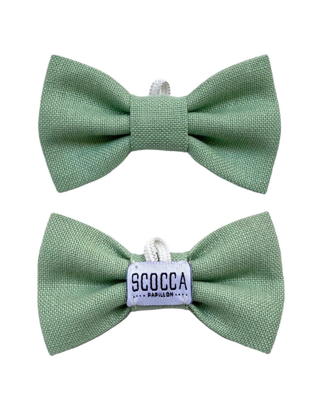 Papillon salvia per bambino, attacco per bottone camicia coreana. Papillon per neonato, paggetto matrimonio a tema verde salvia, battesimo