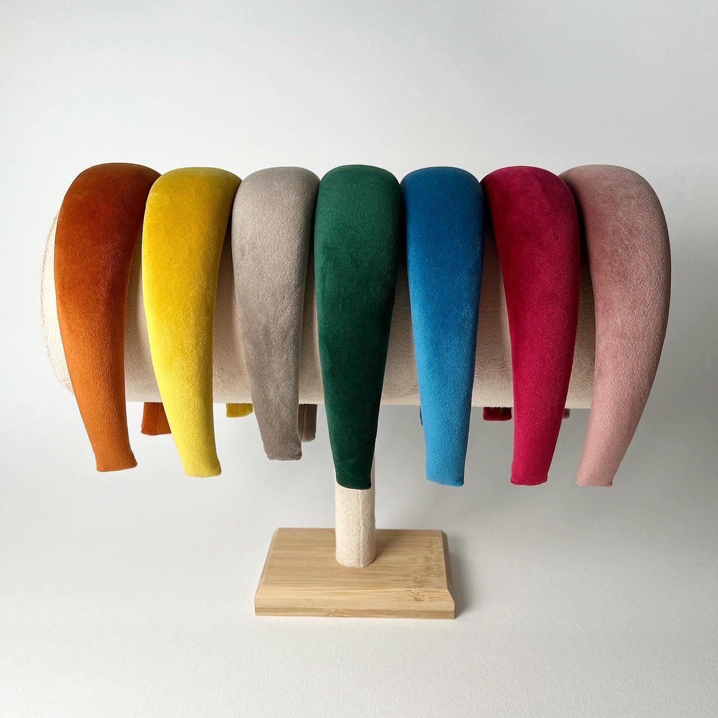 Cerchietto imbottito in velluto per donna, Primavera armocromia, cerchietto per capelli modello bombato,cerchietto velluto idea regalo donna