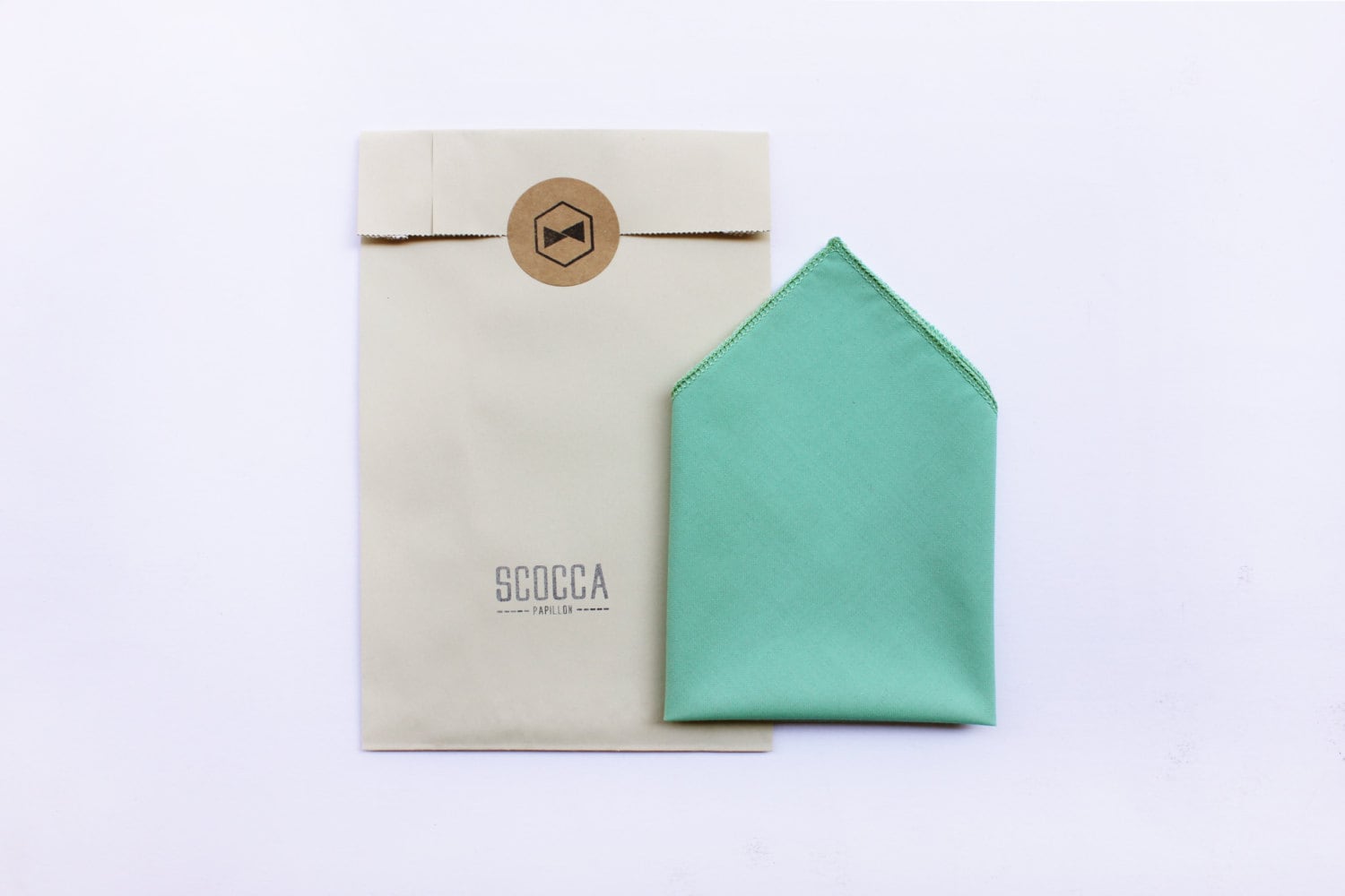 Papillon e fazzoletto per Uomo, verde menta pastello,primavera estate 2020, papillon e pochette coordinato,regalo testimoni sposo, per lui