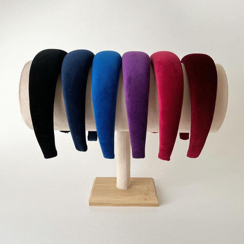 Cerchietto in velluto per donna e ragazza, inverno armocromia, cerchietto per capelli modello bombato, idea regalo per donna,mamma,ragazza