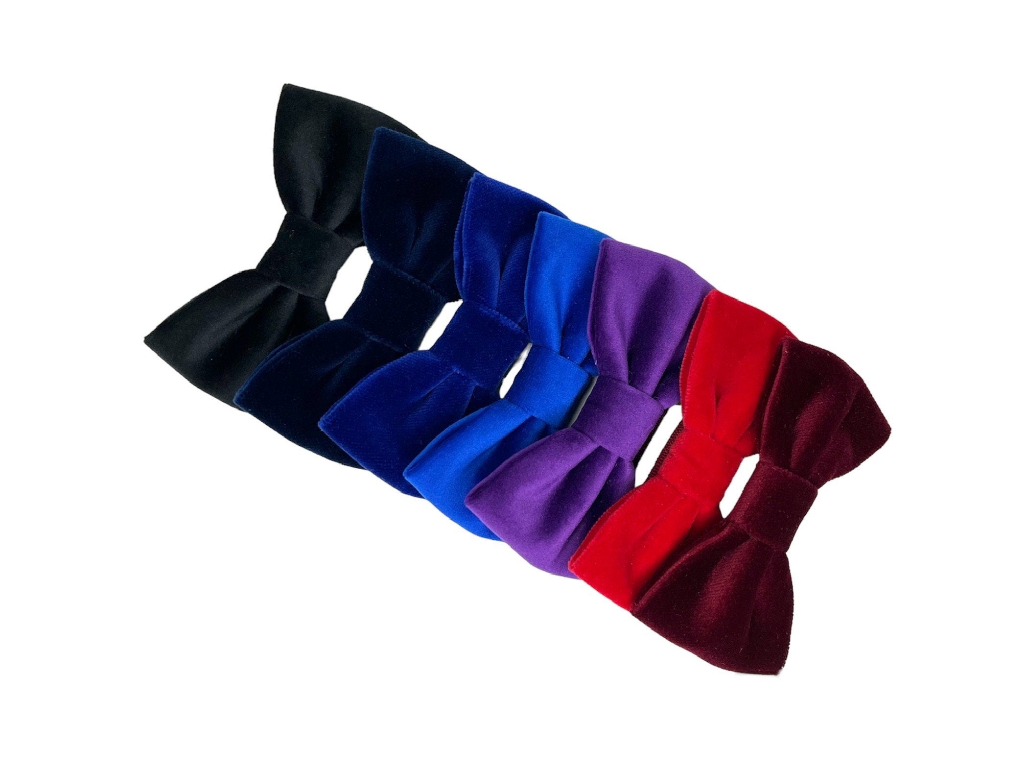 Papillon in Velluto per uomo blu notte,nero,viola,rosso,colori inverno armocromia,papillon da uomo,regalo per lui,matrimonio inverno sposo