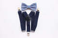 Nœud papillon en majolique bleue et bretelles bleues pour enfant, nœud papillon bébé pour cérémonie, bretelles bleues pour garçons d'honneur, bretelles bébé, baptême