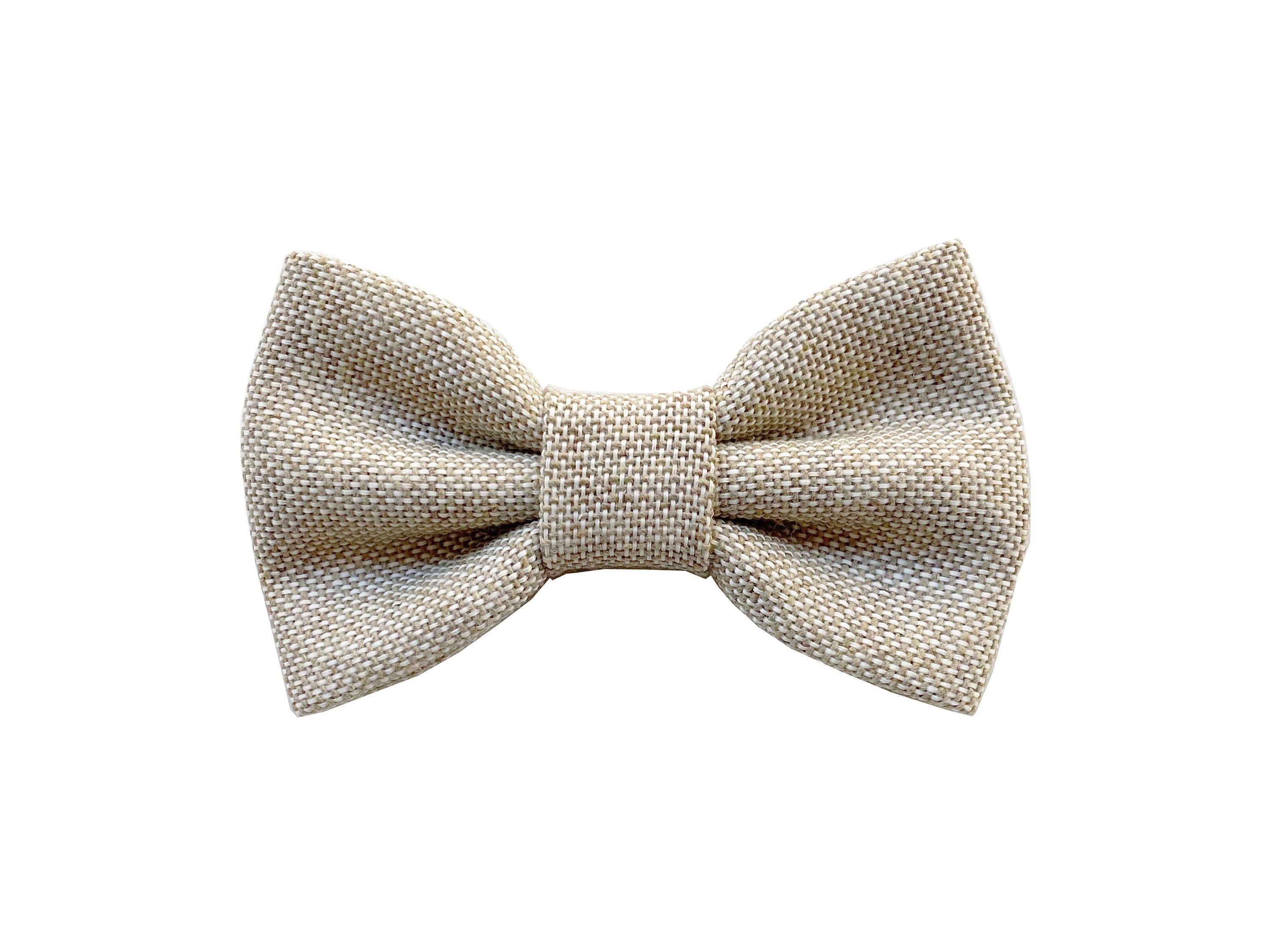 Papillon beige per bambino, farfallino per bimbo, accessori per paggetto cerimonia, matrimonio estate 2025, papillon color corda naturale
