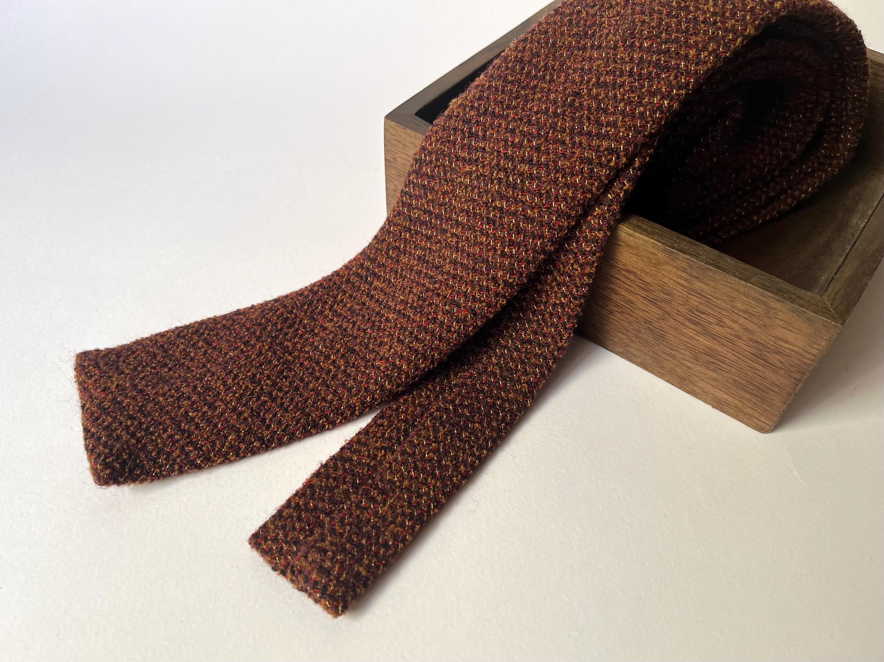 Cravatta in lana per uomo, cravatta invernale, cravatte uomo, idea regalo per lui, regalo uomo, cravatta sartoriale stile italiano,moda uomo