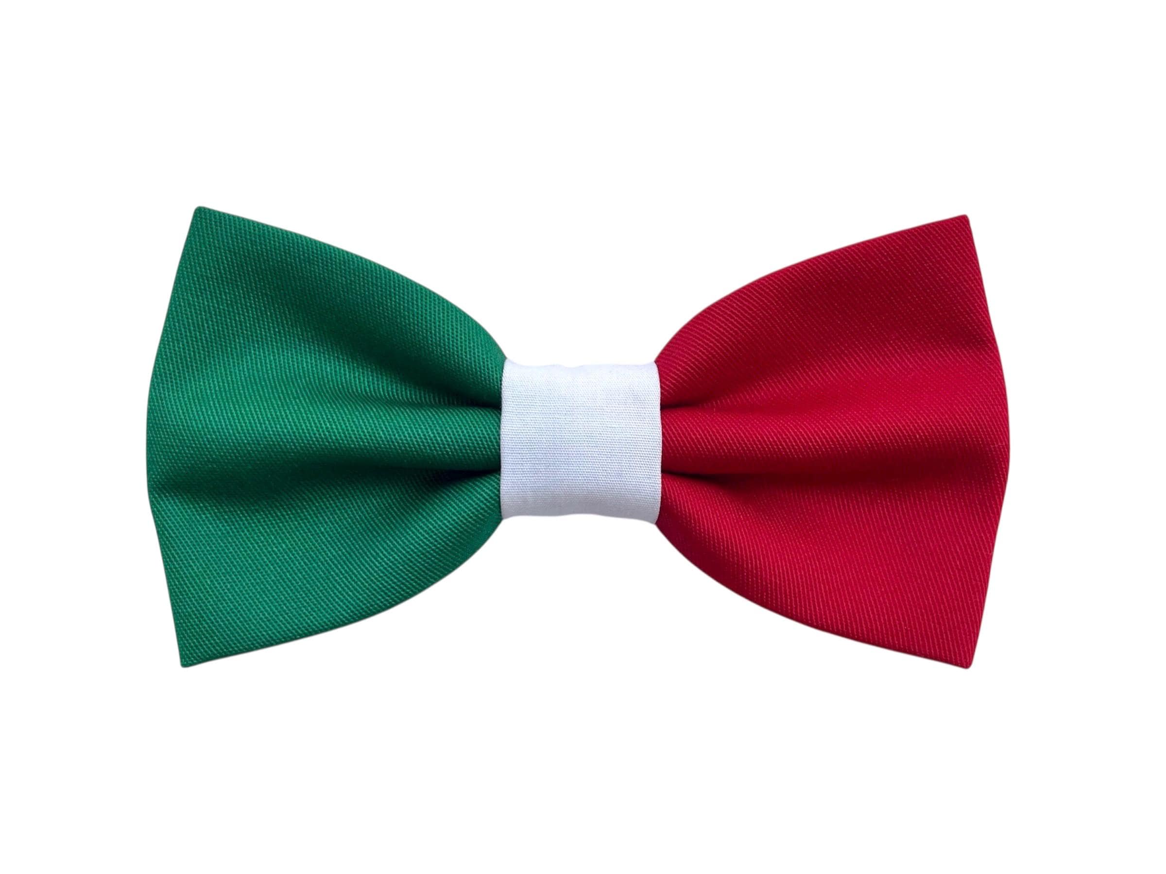 Papillon per uomo verde, bianco e rosso, Farfallino bandiera italiana,idea regalo per ragazzo,bandiera tricolore italiana,nazionale italiana