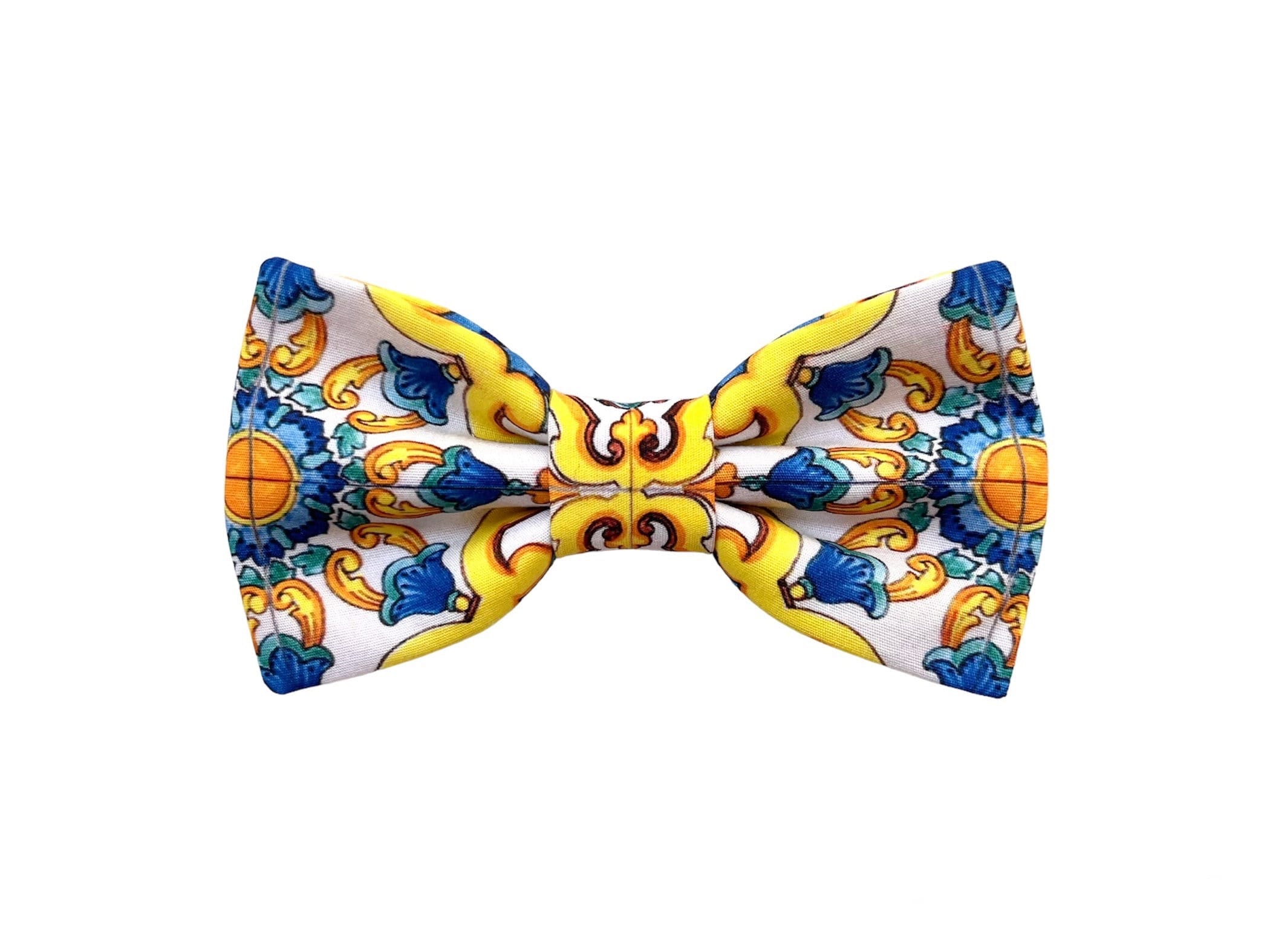 Maiolica napoletana Papillon e Pochette per uomo,cerimonia sposo,matrimonio stile siciliano,matrimonio stile napoletano,regalo testimoni