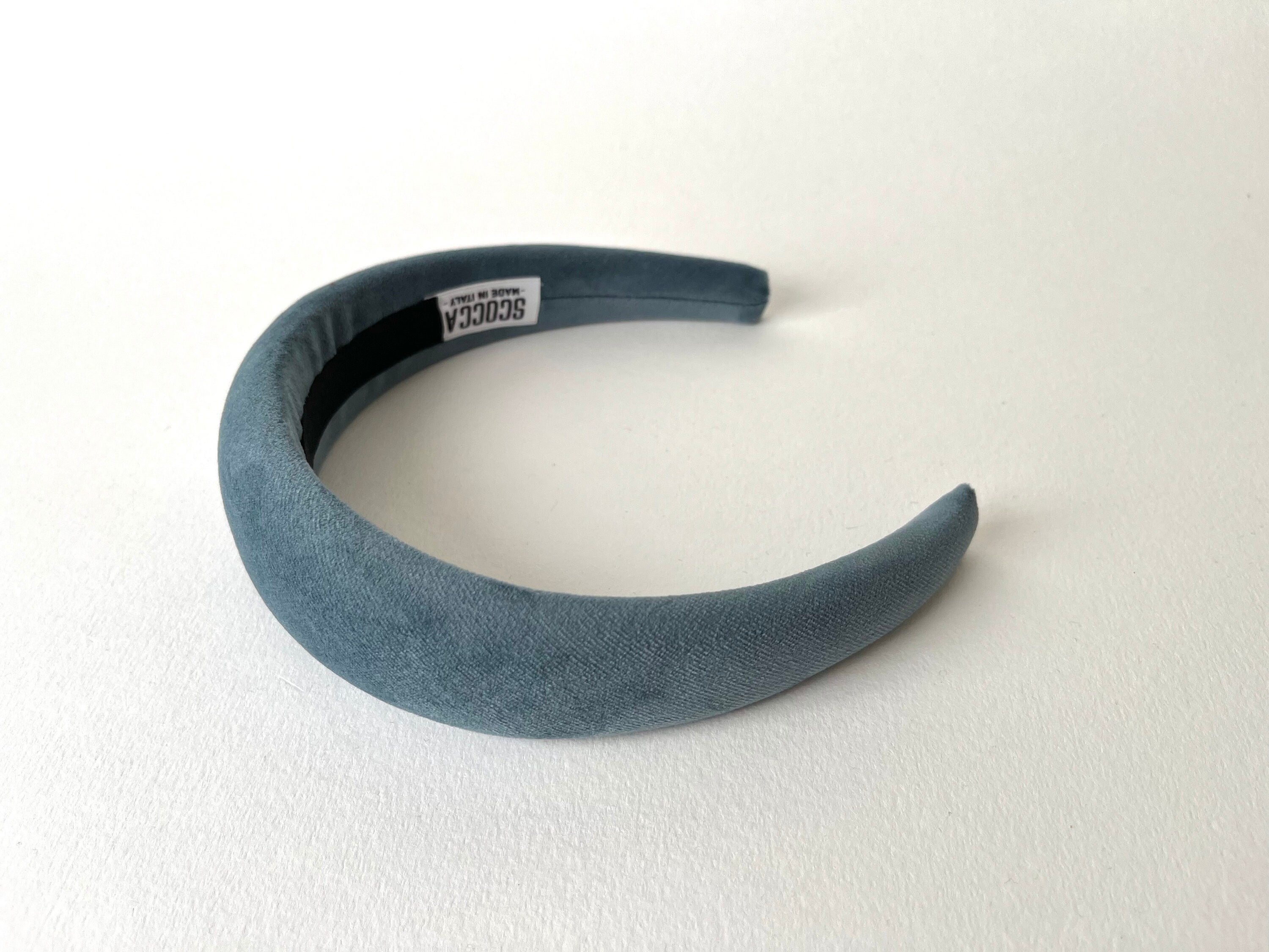 Cerchietto imbottito per donna e ragazza in velluto blu. Cerchietto per capelli, cerchietto bombato,idea regalo per donna natale