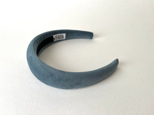 Cerchietto imbottito per donna e ragazza in velluto blu. Cerchietto per capelli, cerchietto bombato,idea regalo per donna natale