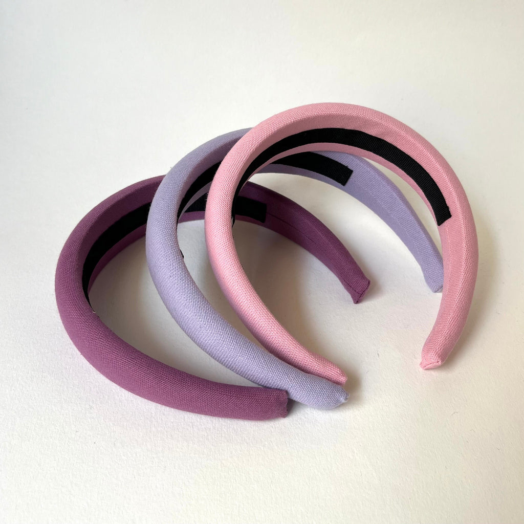 Cerchietto in cotone lavanda, rosa, violetto,cerchietto  per donna e ragazza, Cerchietto per capelli rosa,cerchietto bombato,idea regalo