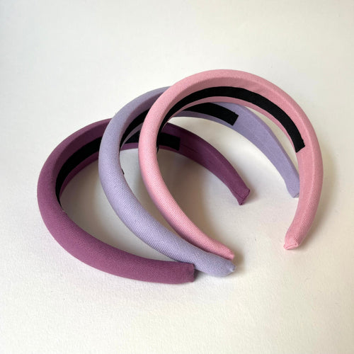 Bandeau en coton lavande, rose et violet, bandeau pour femmes et filles, bandeau rose, bandeau incurvé, idée cadeau